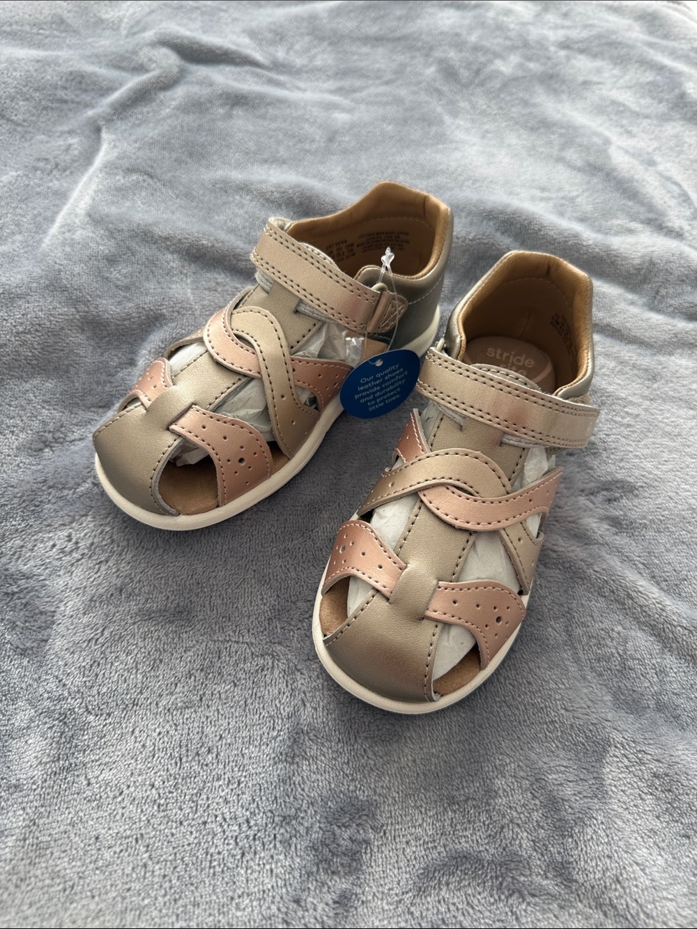 Stride Rite Kids Sandals in Champagne and Rose